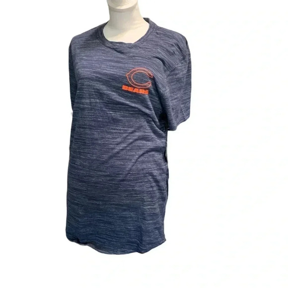 Chicago Bears Shirt Men Small Blue Short Sleeve Crew Neck Cotton Blend NFL - Picture 1 of 5